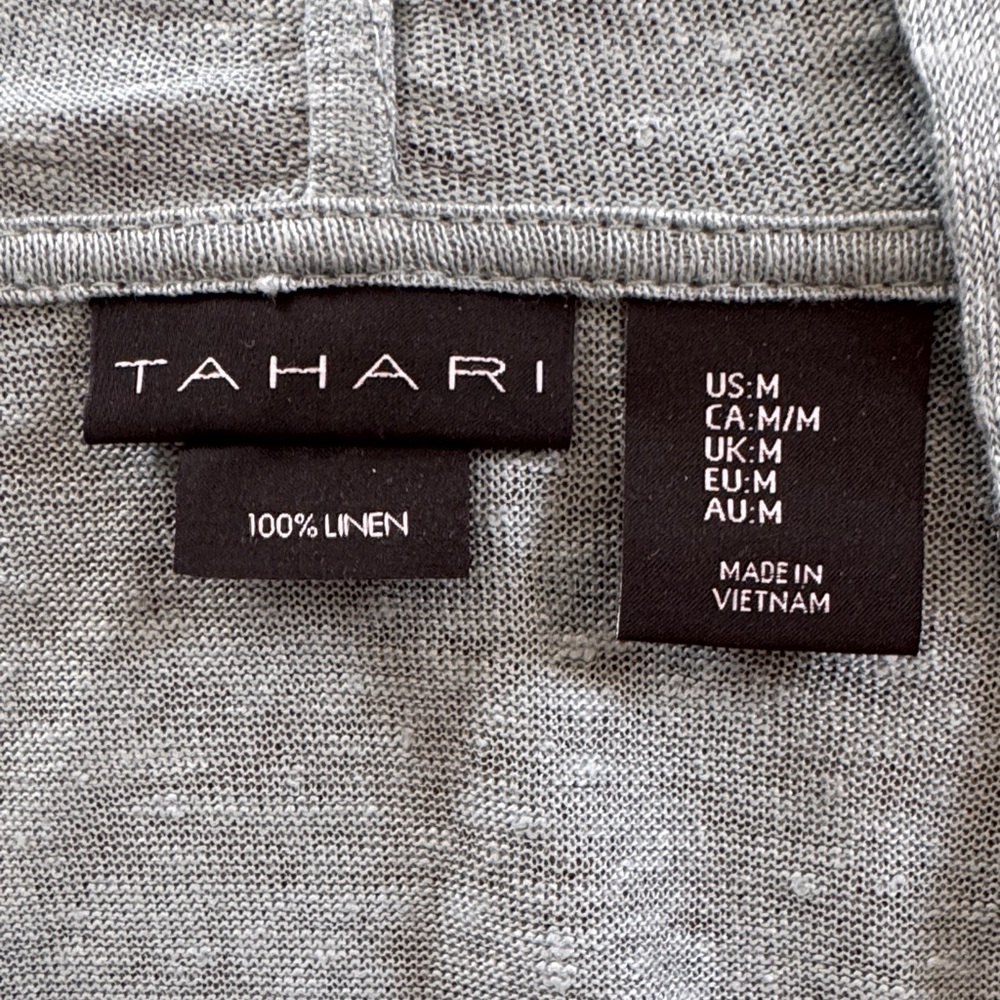 Tahari Teal Hooded Cardigan - Picture 2 of 3